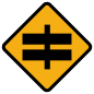 Crossroad with dual carriageway