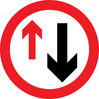 Yield to oncoming traffic