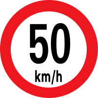 Max Speed limit 50km/h
